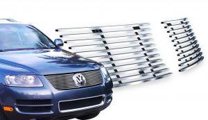 Решетки радиатора стальные хромированные Billet style для Volkswagen Touareg 2003-2007